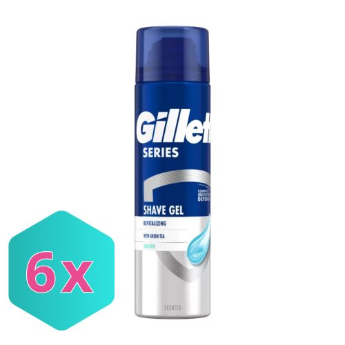 Gillette Series Revitalizáló Borotvagél Zöld Tea 200ml KARTON - 6 db