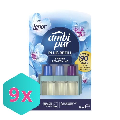 Ambi Pur 3volution utántöltő 20ml Lenor Spring Awakening KARTON - 9 db