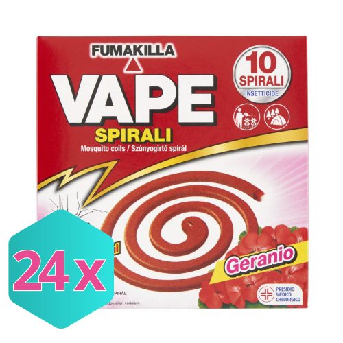 Vape szúnyogriasztó spirál Geranio/Muskátli 10db KARTON - 24 db