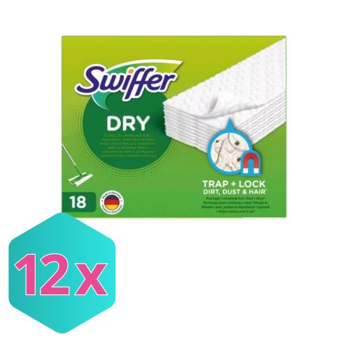 Swiffer Padlótörlő Utántöltő 18 darabos KARTON - 12 db