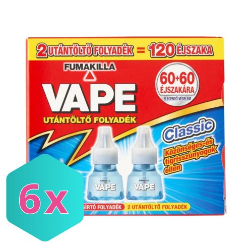 Vape Classic UTÁNTÖLTŐ folyadék duopack 2x36 ml KARTON - 6 db