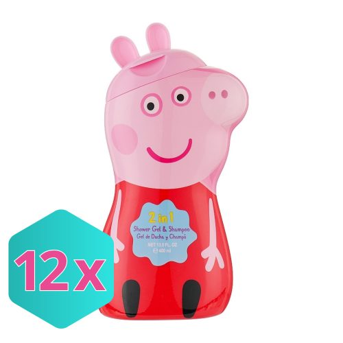 Peppa malac 2D tusfürdő és sampon 400ml KARTON - 12 db