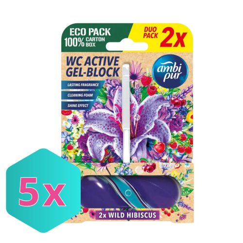 Ambi Pur Wild Hibiscus aktív WC illatosító 2x45g KARTON - 5 db