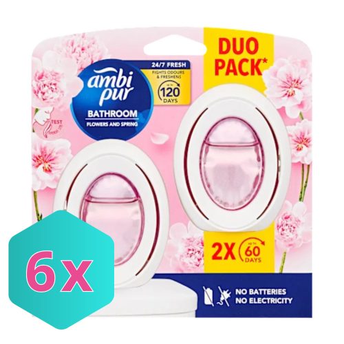 Ambi Pur Fürdőszoba Illatosító 2 x 7,5 ml Flowers and Spring DUO PACK KARTON - 6 db