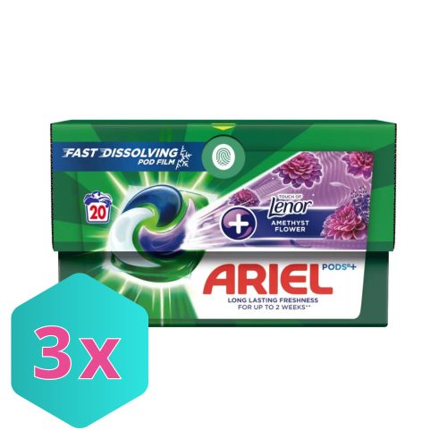 Ariel All in 1 mosókapszula 20 db-os Lenor Amethyst Flower KARTON - 3 db