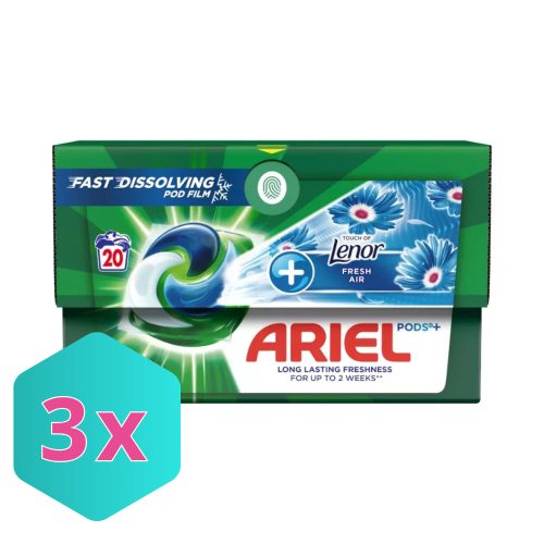 Ariel All in 1 mosókapszula 20 db-os Lenor Fresh Air KARTON - 3 db