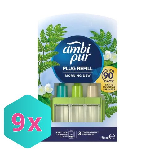Ambi Pur 3volution utántöltő 20ml Morning Dew KARTON - 9 db
