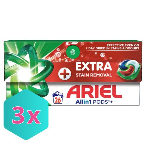 Ariel All in 1 mosókapszula 26 db-os Extra Folteltávolító KARTON - 3 db