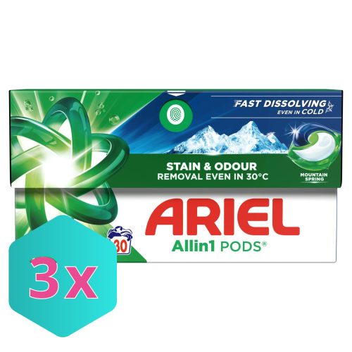 Ariel All in 1 mosókapszula 30 db-os Mountain Spring KARTON - 3 db