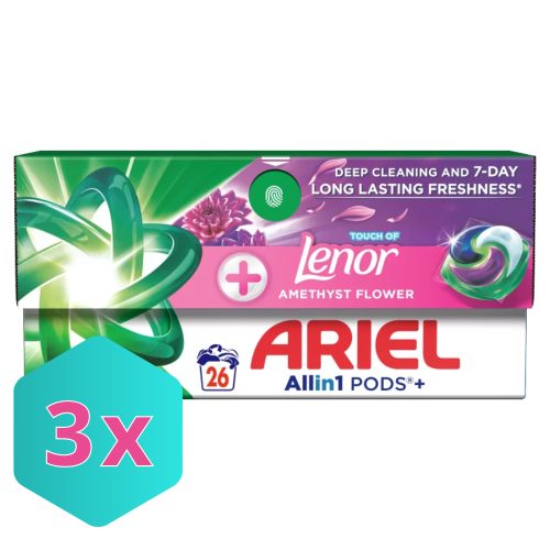 Ariel All in 1 mosókapszula 26 db-os Lenor Amethyst Flower KARTON - 3 db