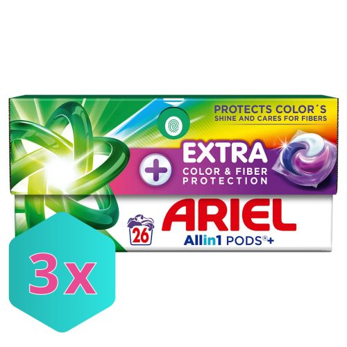 Ariel All in 1 mosókapszula 26 db-os Extra Color & Fiber Protection KARTON - 3 db