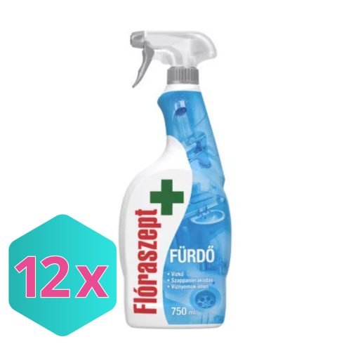 Flóraszept fürdőszobai vízkőoldó és tisztító spray 750ml KARTON - 12 db