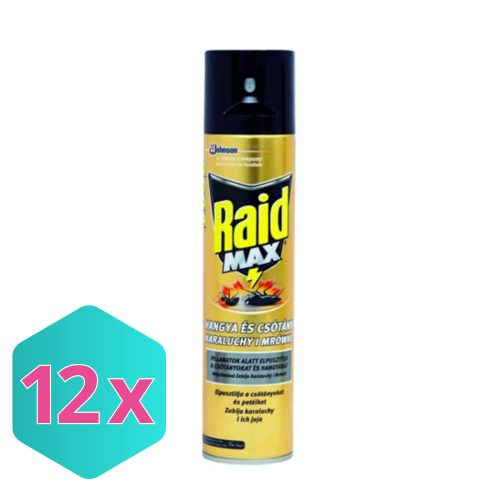 Raid Max hangya és csótányírtó aeroszol 400ml KARTON - 12 db