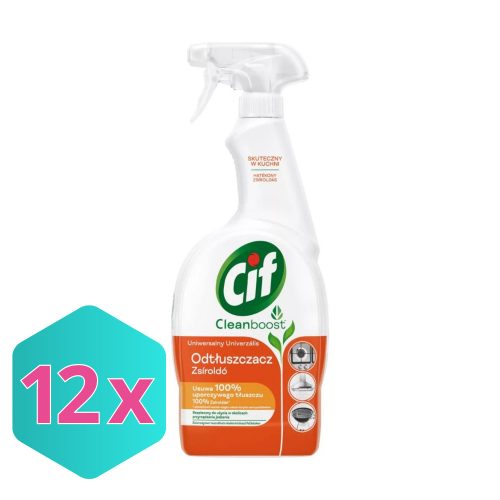 Cif Cleanboost, Konyhai zsíroldó spray, 750ml KARTON - 12 db