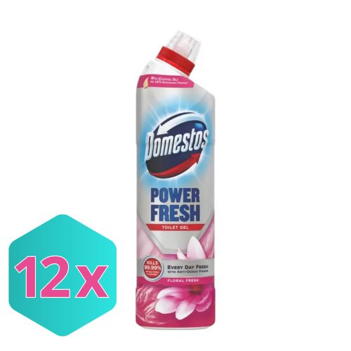 Domestos Power Fresh  WC tisztító gél Floral Fresh 700ml KARTON - 12 db