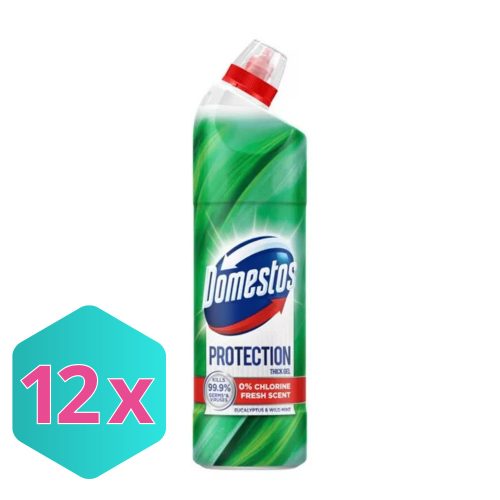 Domestos Protection fertőtlenítő 0% klór Eucalyptus&Wild mint 700 ml KARTON - 12 db