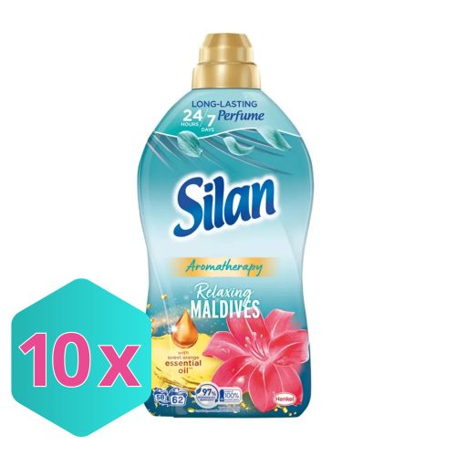 Silan Aromatherapy öblítő 1,3 Liter Relaxing Maldives 62 mosás KARTON - 10 db