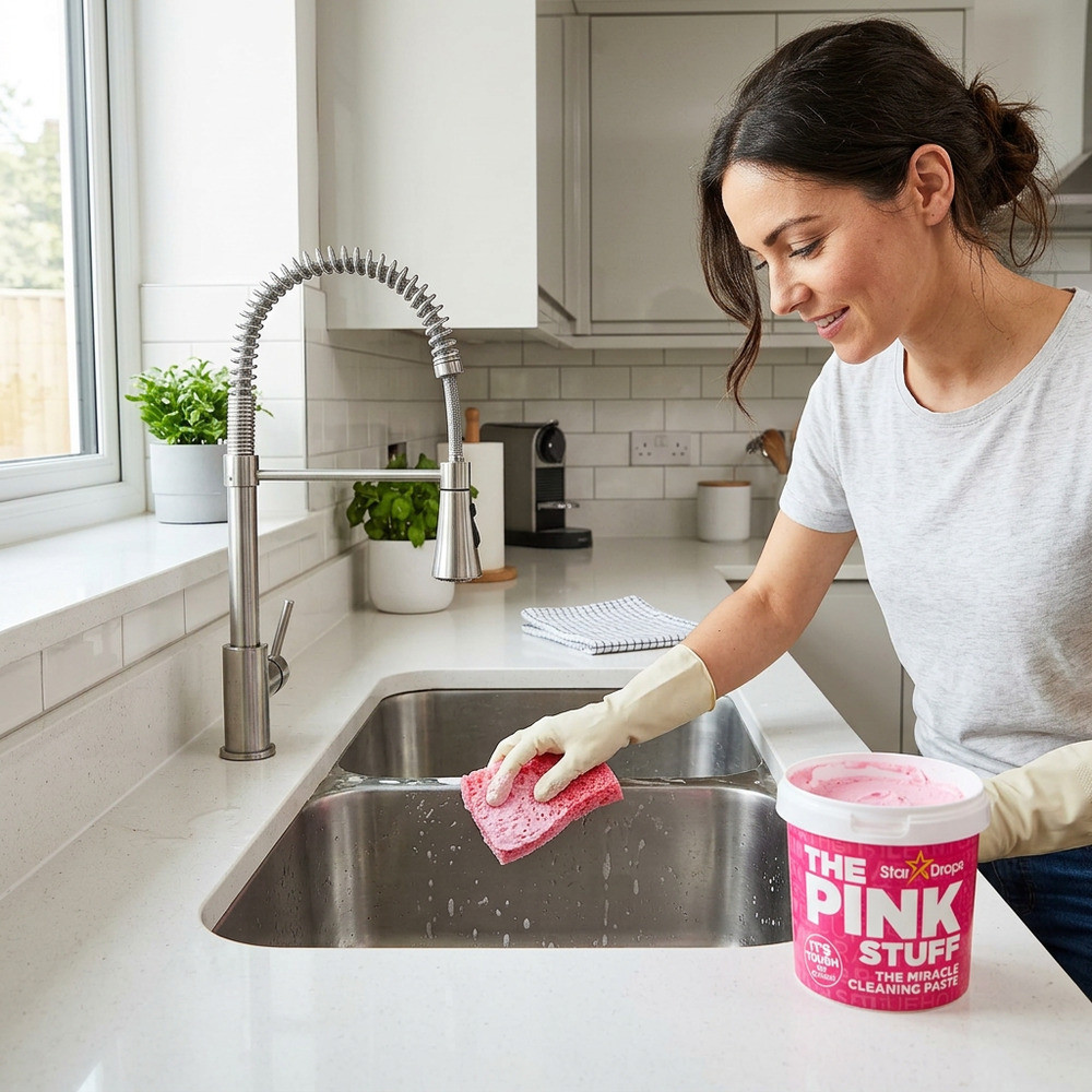 The Pink Stuff Miracle tisztítószett (tisztítópaszta 850g + Sqeezy Dual szivacs)