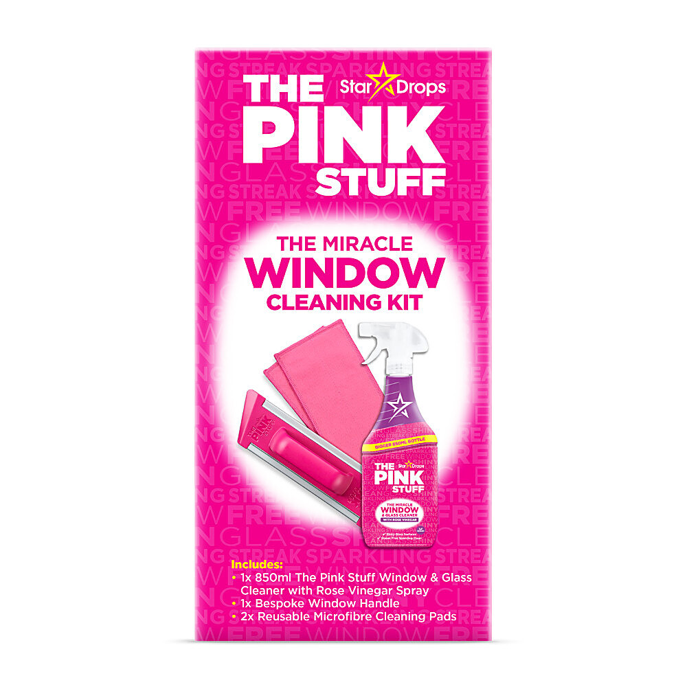The Pink Stuff Miracle ablaktisztító szett (ablaktisztító 850ml + mikroszálas ablaktisztító párna)