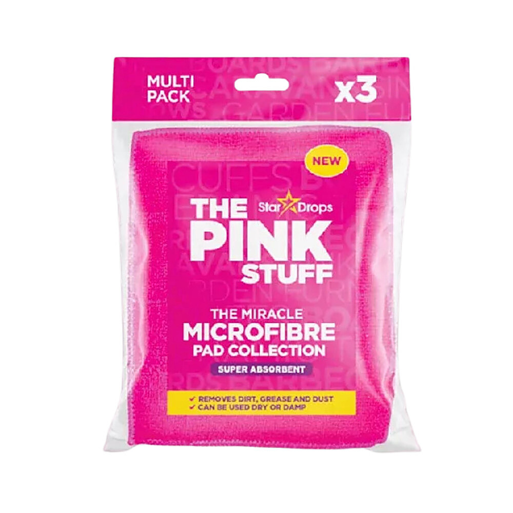 The Pink Stuff Mikroszálas tisztítópárnák rózsaszín (3db)