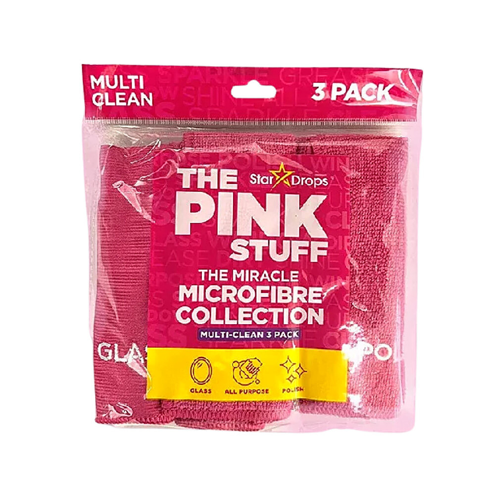 The Pink Stuff mikroszálas tisztítókendő rózsaszín (3db)
