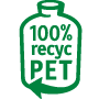 100%-ban újrahasznosítótt PET palack